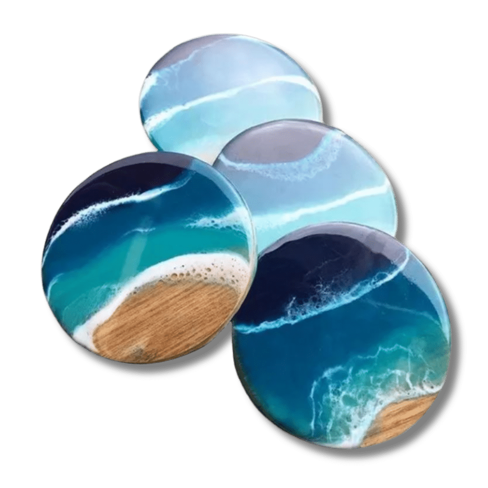 custom-resin-round-coasters-australia Resin Drink Coasters